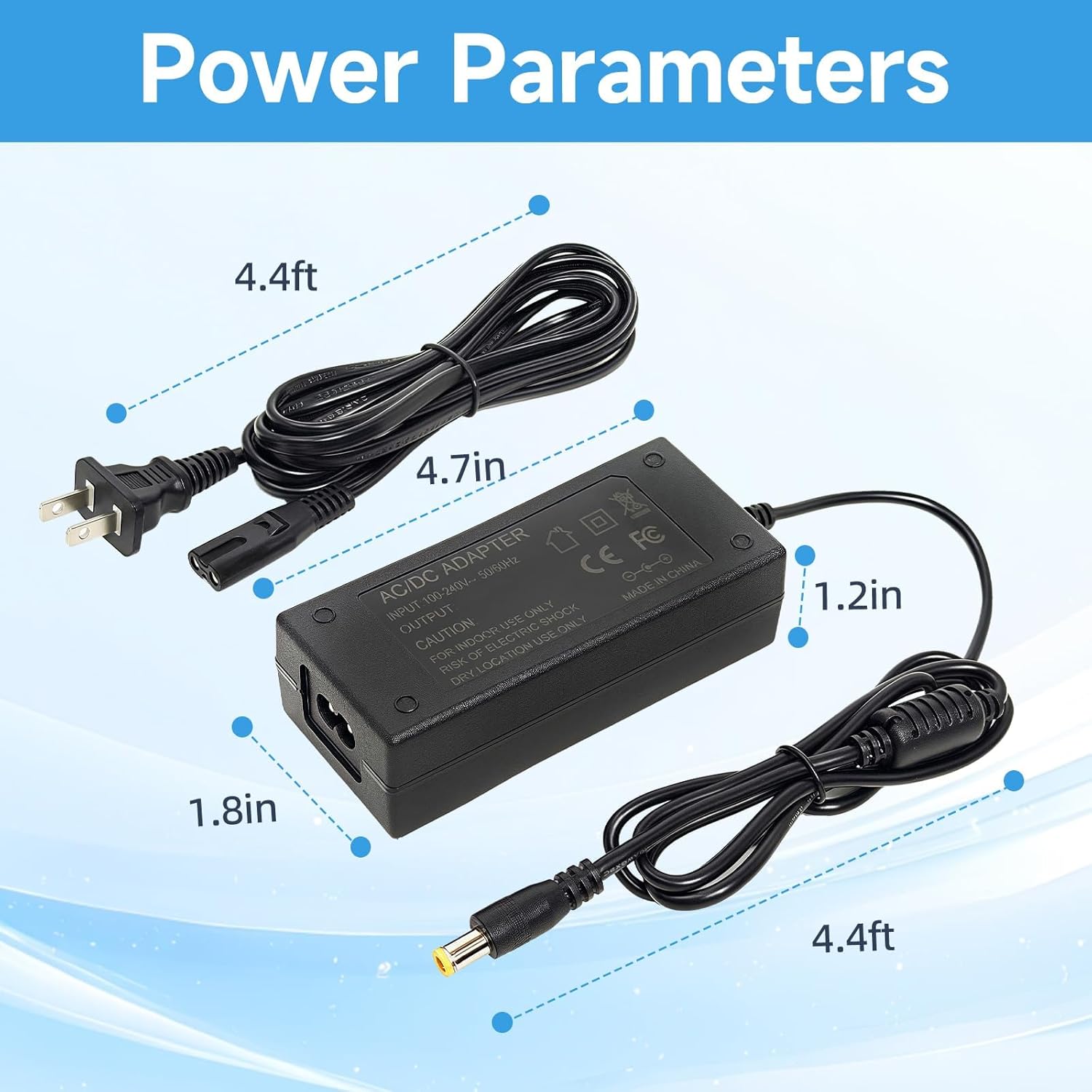 12V Power Adapter Compatible with NordicTrack RW900 Rower for NTEVRW159200 NTRW191470 NTRW191471 NTRW191472 NTRW191473 Rowing Machine DC12V Power Adapter Supply Cord Replacement - Image 5