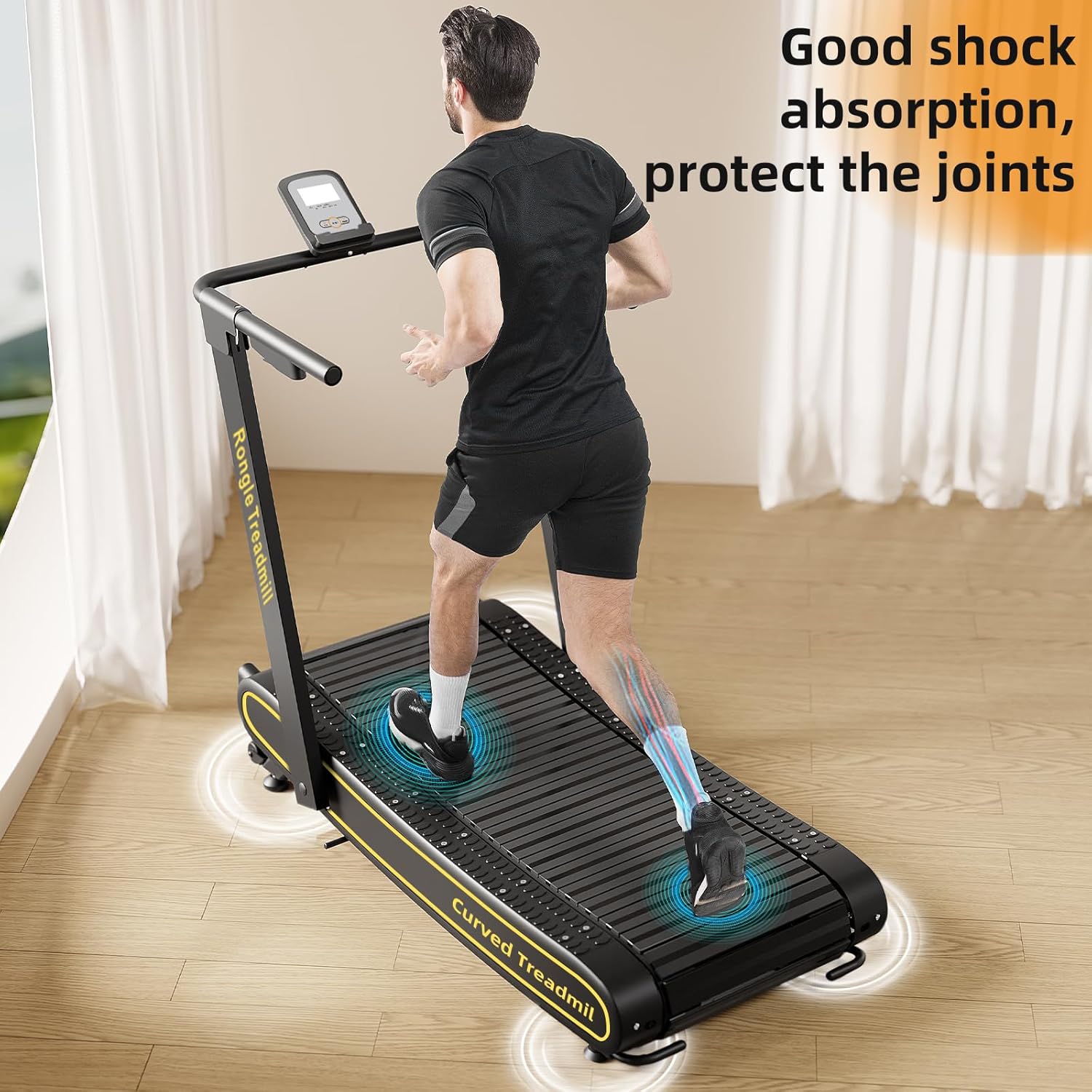 Curved Treadmill, Curved Treadmills Home, Non-Electric Motorized Treadmill-300 LBS Capacity,No Assembly Required Self-Generated Curved Treadmill Exercise Treadmills - Image 3