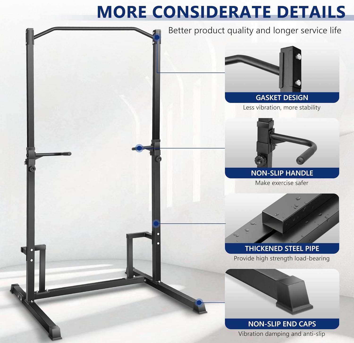 Pull Up Station Pull Up Bar for Home Gym Equipment Dip Station Power Tower Strength Training Fitness Equipment - Image 3