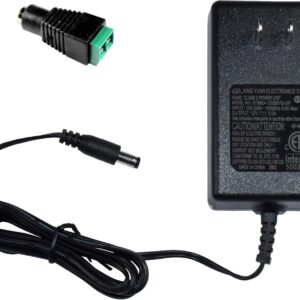 HQRP 12V 3A 36W AC DC Switching Power Supply Adapter Wall Transformer Charger Works with DC12V CCTV Camera LED Strip Light Radio Telescope Speaker Elliptical Trainer Scanner (36 Watt Max), ETL Listed
