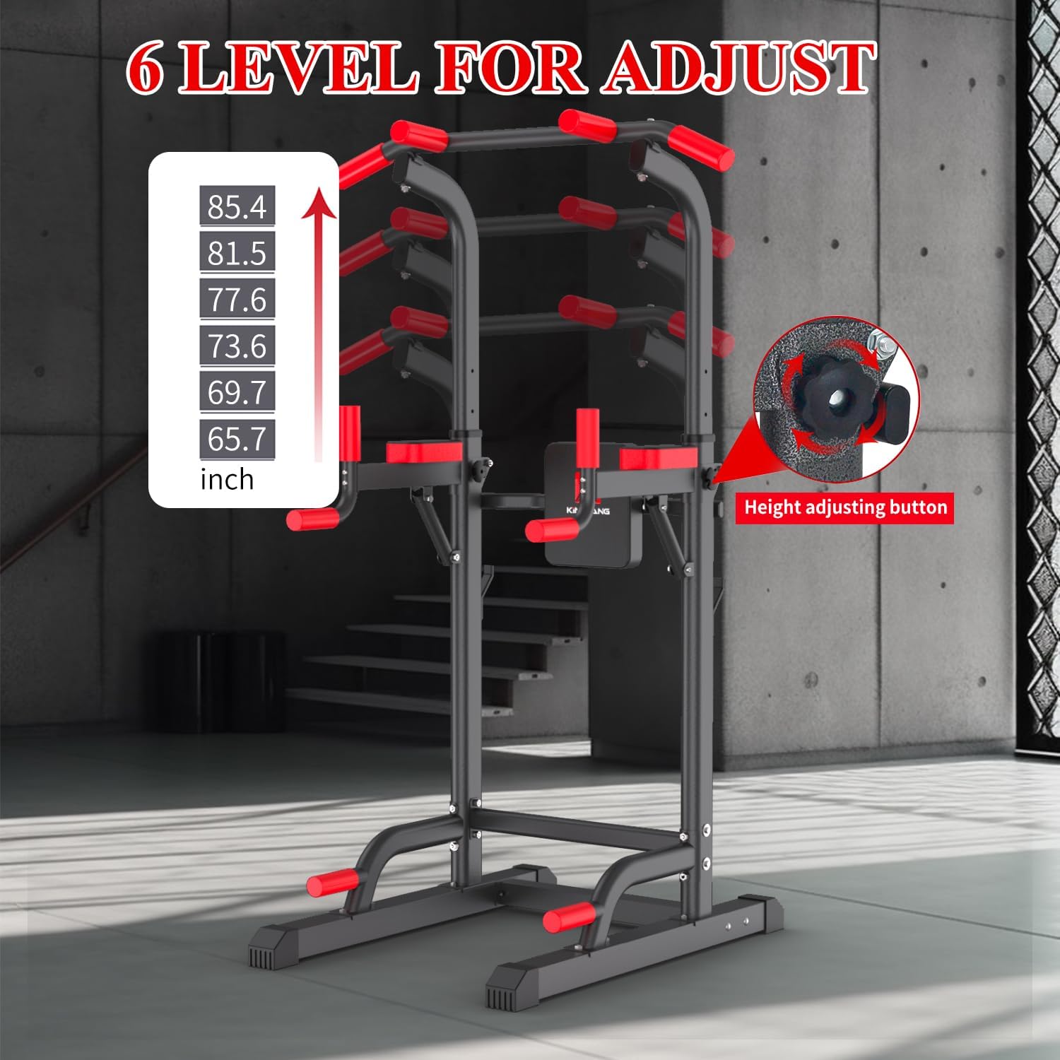 K KiNGKANG Power Tower Dip Station, Multi-Function Assistive Trainer Pull Up for Home Gym Muscle Building and Beginner Exercises,Load 450LBS - Image 5