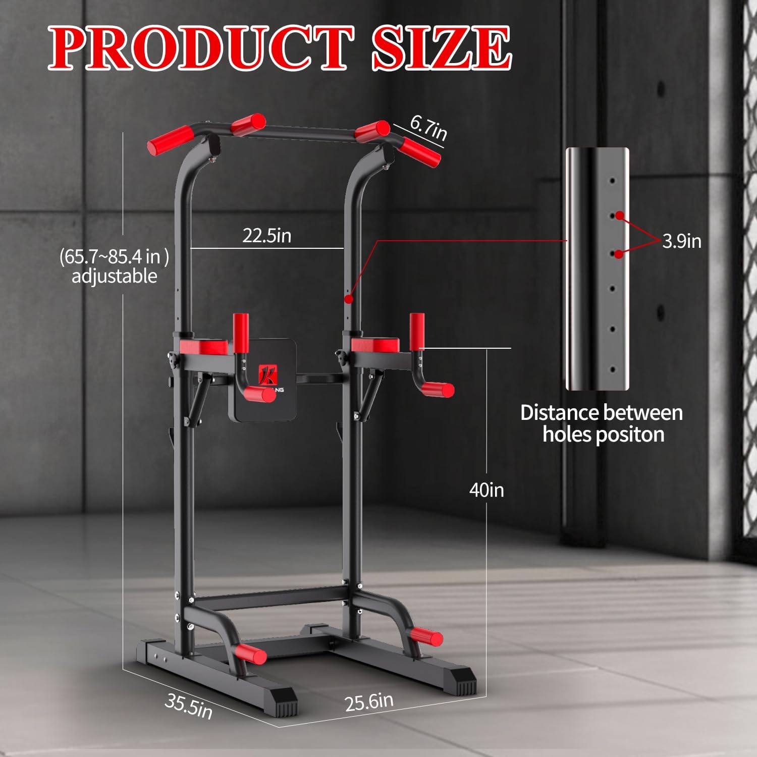 K KiNGKANG Power Tower Dip Station, Multi-Function Assistive Trainer Pull Up for Home Gym Muscle Building and Beginner Exercises,Load 450LBS - Image 7