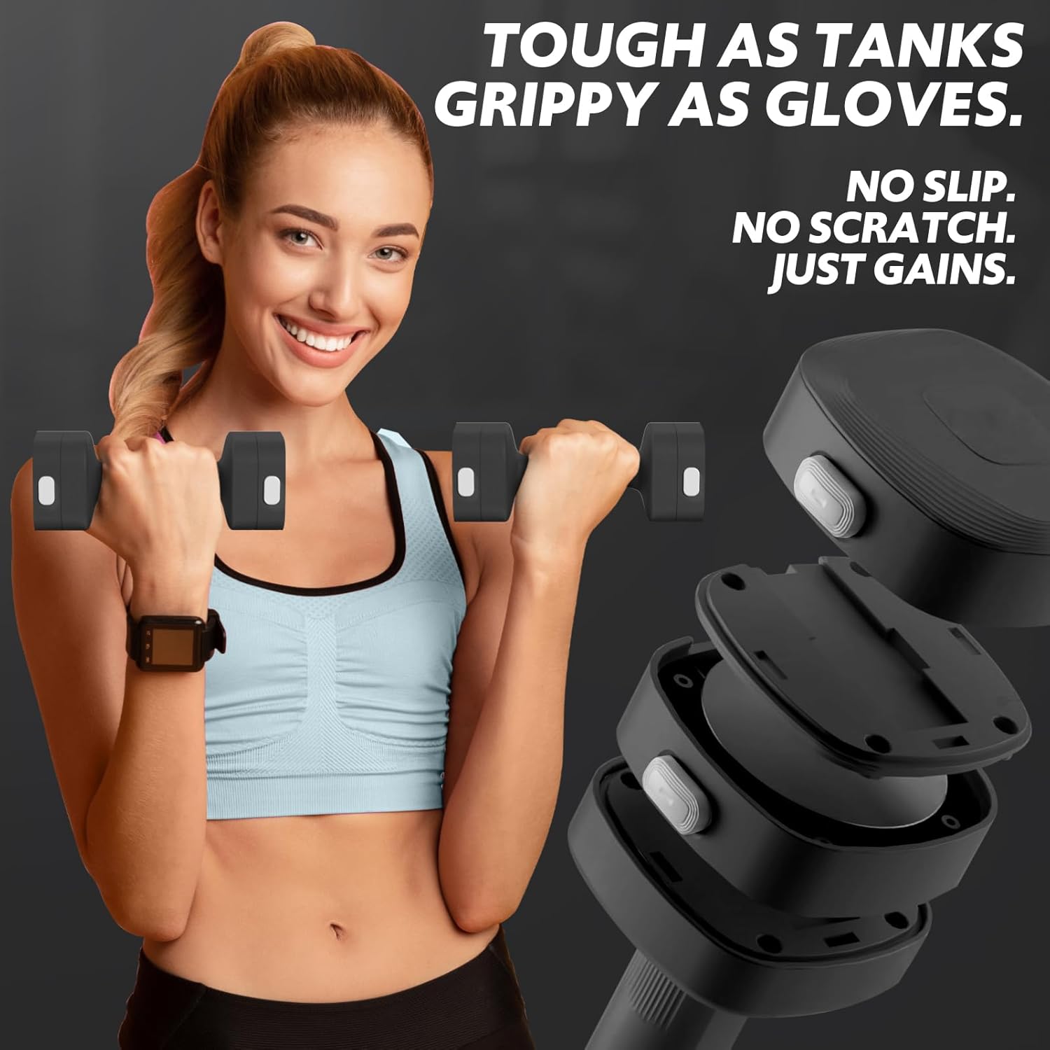 Adjustable Dumbbell Set of 2, 4 in 1 Free Weights Dumbbells Set for Women with Fast Adjustment, Each 2lb 3lb 4lb 5lb Hand Weights Set for Home Gym & Outdoor Exercise Training - Image 8