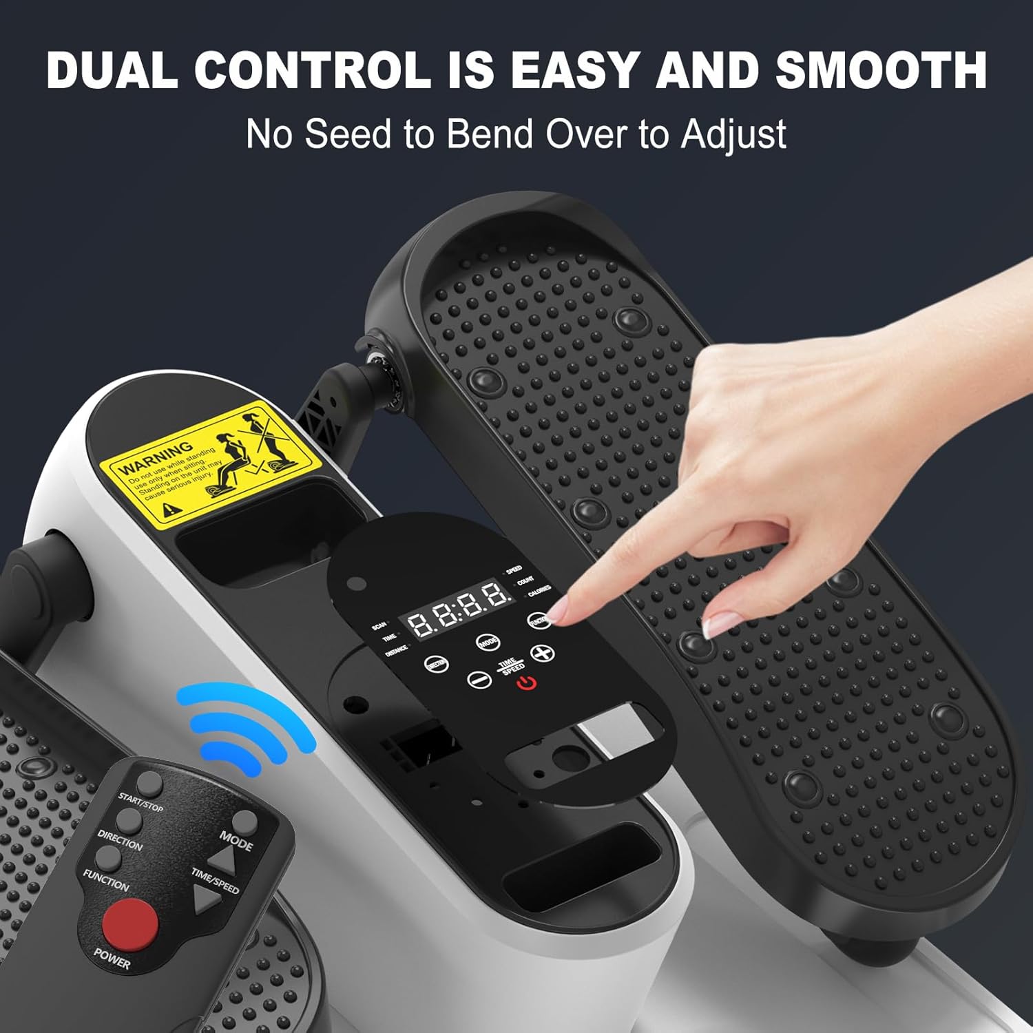 Under Desk Elliptical Machine, Electric Seated Pedal Exerciser,Elliptical Leg Exercisers for Seniors,Mini Ellipse Leg Exerciser with Remoter,12 Adjustable speeds Pedal Exerciser - Image 2