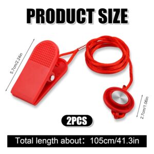 2pcs Universal Treadmill Magnet Safety Key, Magnetic Safety Switch Round Treadmill Key Replacement for Most Treadmills Running Machines