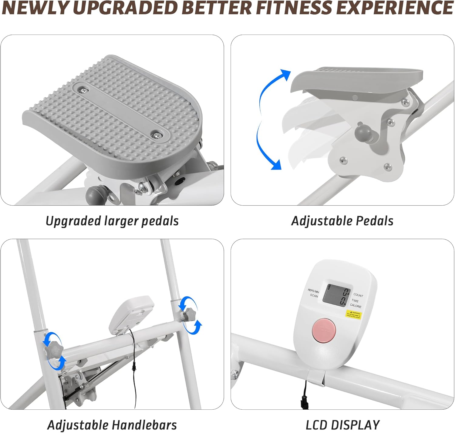 Stair Stepper Machine for Home,Steppers for Exercise at Home,Folding Stair Master with Adjustable Handlebar -90% Pre-Assembled Vertical Climber - Image 3