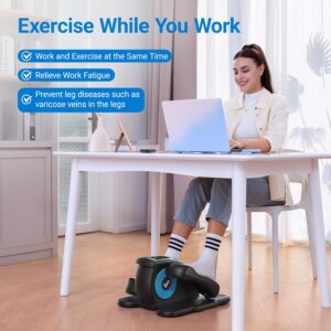 MERACH Under Desk Elliptical Machine, Elliptical Leg Exerciser As Seen On TV for Seniors Adults Fully Assembled, Elliptical Exercise Machine Portable Electric Pedal with Remote Control&12 Auto Mode