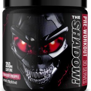 JNX SPORTS The Shadow! 350mg of Caffeine Hard Core Preworkout – Strawberry Pineapple 30 Servings | Electric Energy, Mental Focus & Superhuman Strength for Men & Women