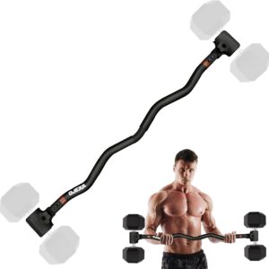 Dumbbell Converter to Barbell Set – Adjustable weights & Up to 200 lb Capacity Weight Barbell – Steel Clamp – Barbell Dumbbells Converter for Home Gym – Weight Lifting for full Body Workouts