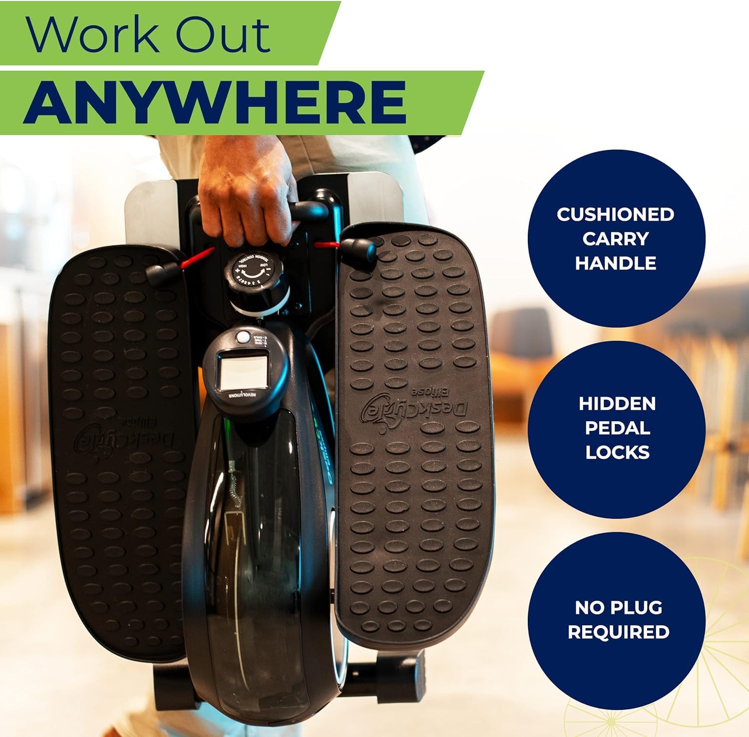 DeskCycle Ellipse Leg Exerciser - Under Desk Elliptical Machine and Foot Pedal Exerciser - Leg Exerciser While Sitting - Compact Under Desk Exercise Equipment - Image 6