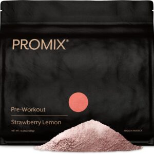 Promix Pre-Workout Powder, Strawberry Lemon – Boosts Focus, Energy & Endurance – With Caffeine, B12, Beta-Alanine & L-Tyrosine – Gluten & Dairy-Free, 10.05 oz
