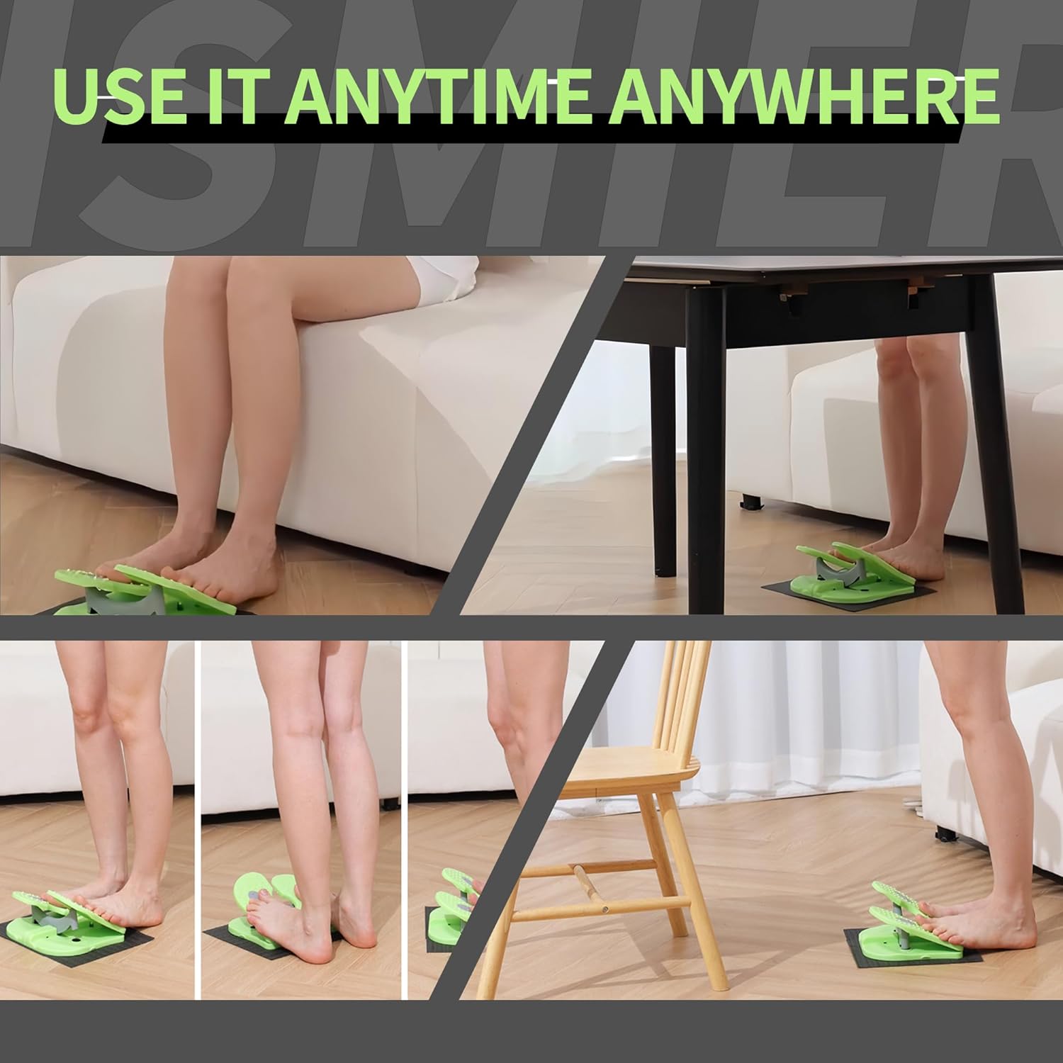 Foldable Leg Exerciser: Portable Foot Pedal Exerciser for Seniors Under Desk Foot Pedal Exerciser Stepper Exercise for Leg Muscles Relieves Varicose Veins Physical Therapy Aid - Image 8