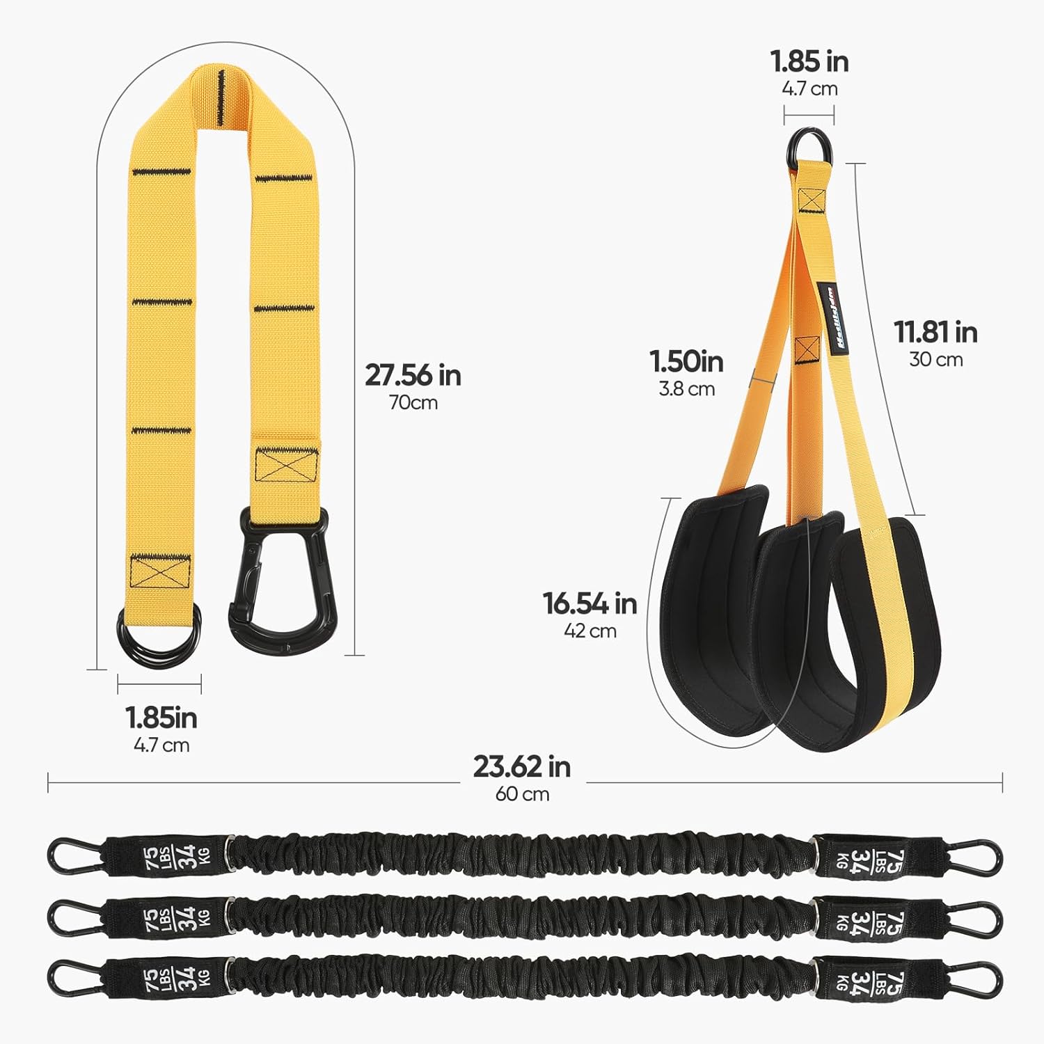 Adjustable Pull Up Assistance Bands with Fabric Feet Mats for Strength Training, Pull-Up Bar Workouts, and Resistance Training - Image 8