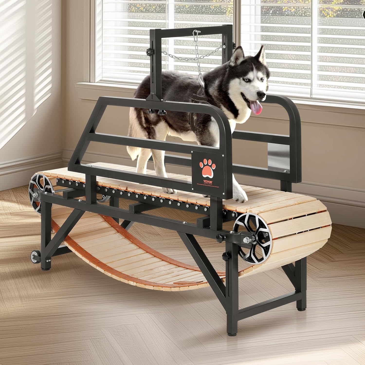 VEVOR Dog Treadmill for Large/Medium Dogs with Brake, Slatmill with 3 Adjustable Ramps, Doggy Pacer to Unleash Joy, Keep Active & Fit, Supports Up to 330 lbs - Image 8