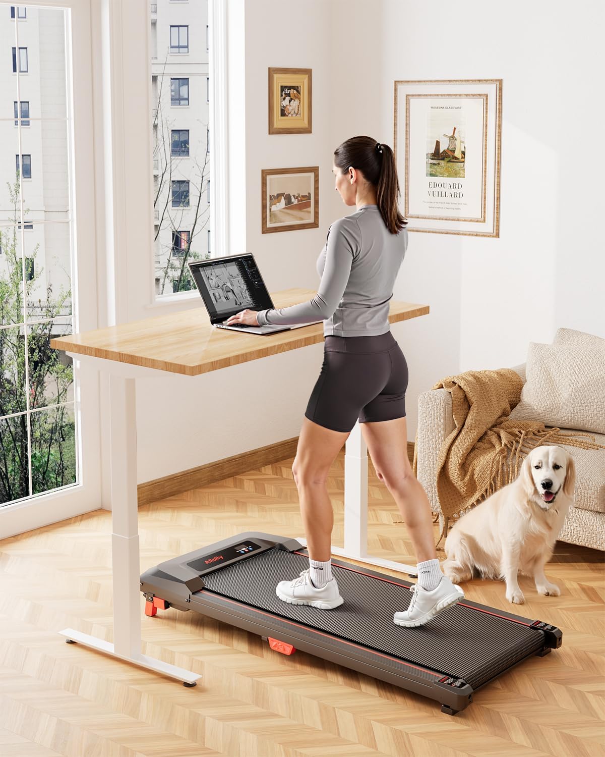 Walking Pad, Incline Walking Pad Treadmill, Under Desk Treadmills 265 Lbs Capacity, 2.5HP Low Noise Portable Running Machine for Home and Office, with LED Display, Remote Control - Image 8