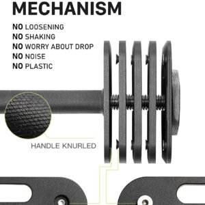 Adjustable Dumbbell Set, 10-50/80lb, 5lb Increments, Quick-Lock Square Weight Dumbbells for Home Gym Fitness (50/80lb×2)