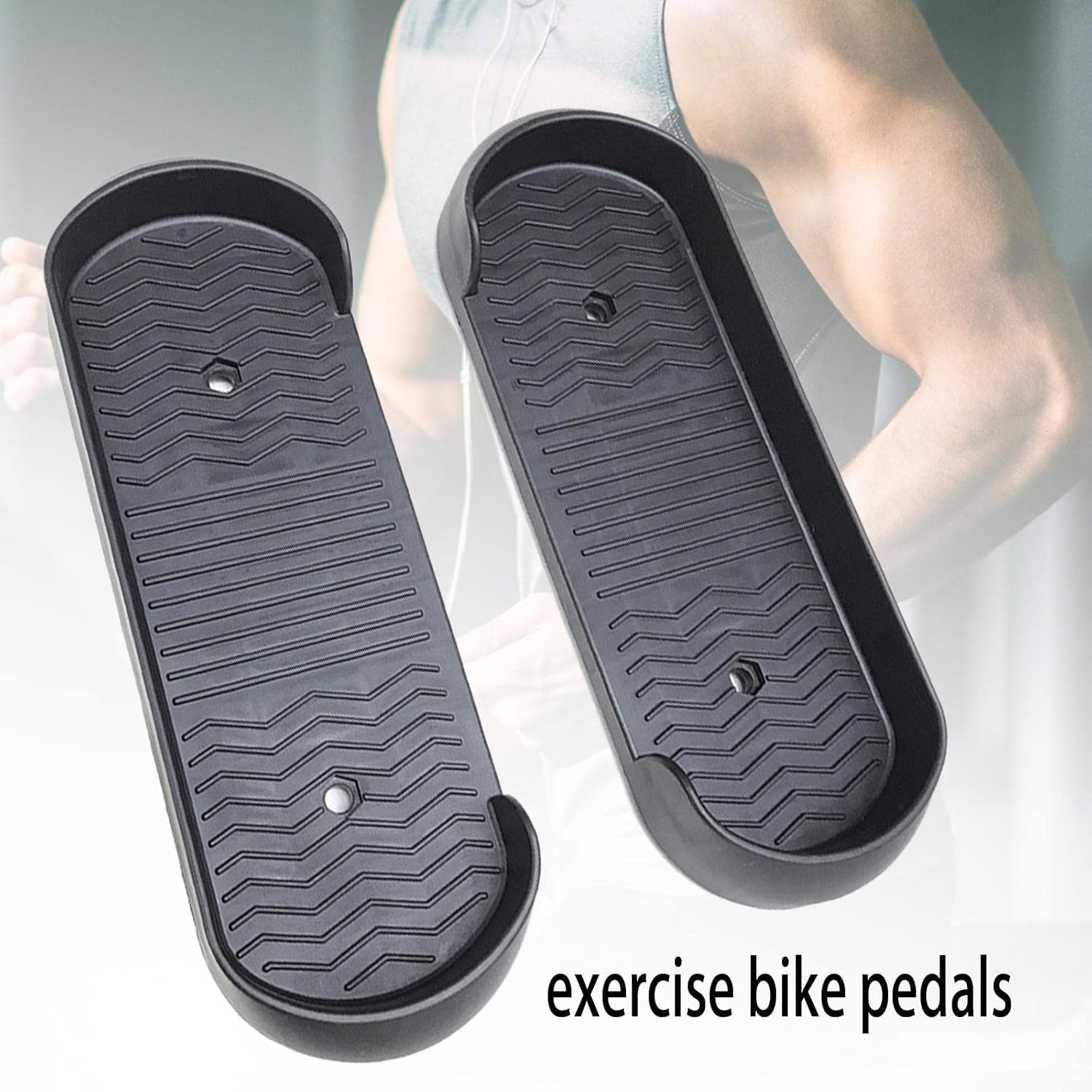 Universal Elliptical Machine Foot Pedal Non Slip Supplies Easy to Install Replacement Fitness Equipment Footboard for Household Use, 1 Pair Pedals - Image 3