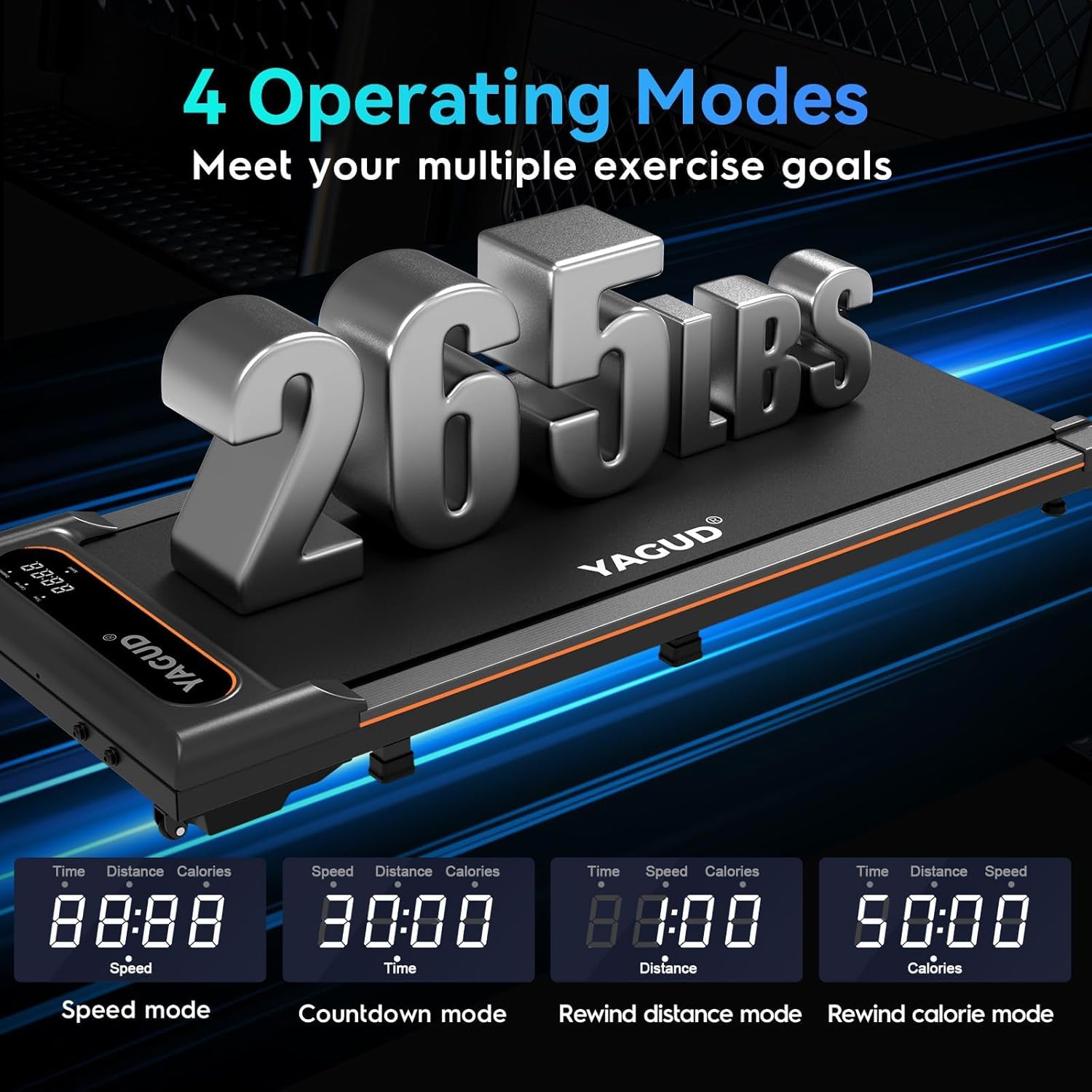 Walking Pad Treadmill for Home Office, Portable Under Desk Treadmill with Remote Control and LED Display, Walking Jogging Running Machine - Image 4