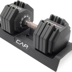 CAP Barbell ADJUSTABELL Adjustable 55 lb Hex Dumbbell Weights – Singles & Pairs | Multiple Handle Options