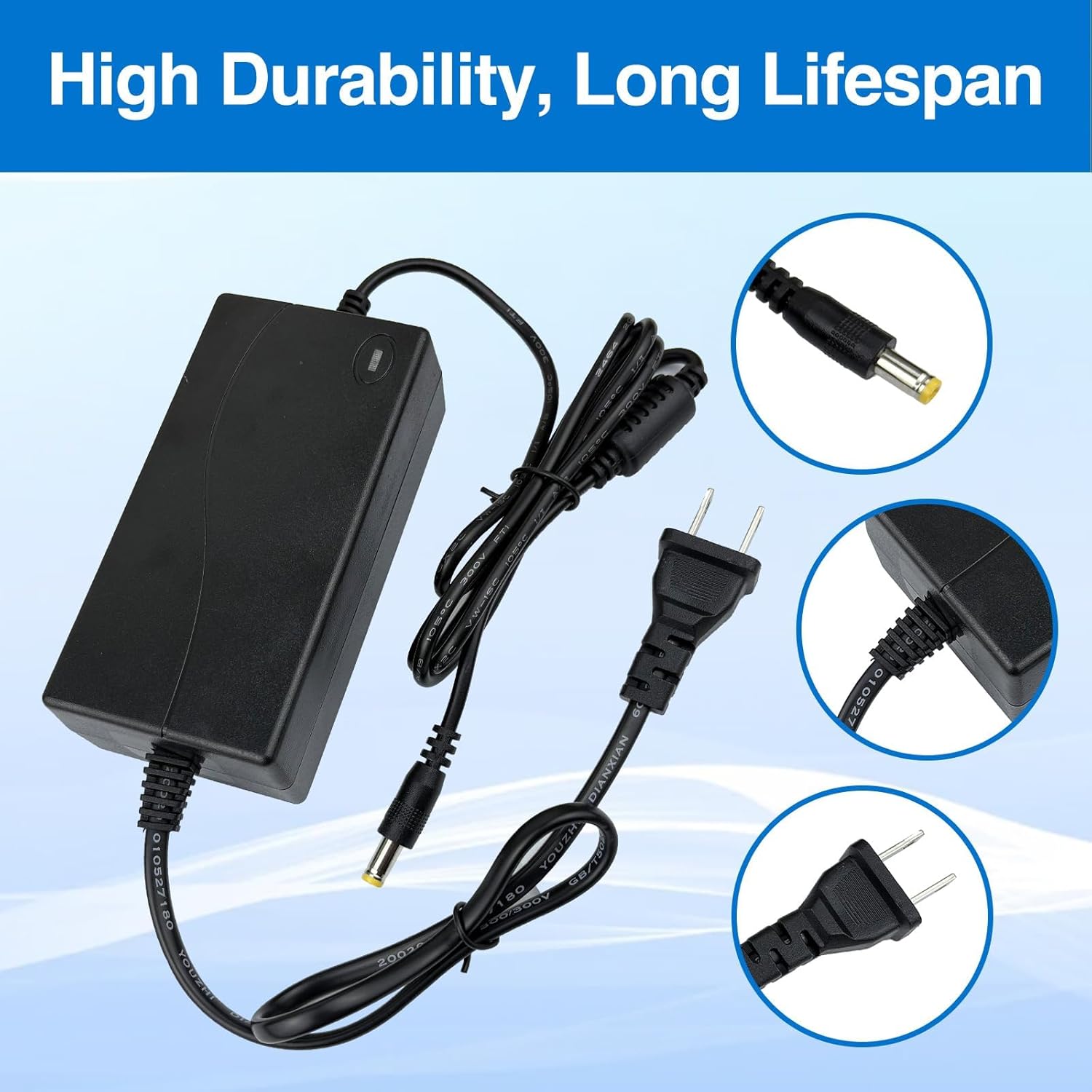12V Power Adapter Compatible with NordicTrack RW900 Rower for NTEVRW159200 NTRW191470 NTRW191471 NTRW191472 NTRW191473 Rowing Machine DC12V Power Adapter Supply Cord Replacement - Image 7