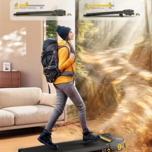 Walking Pad with Incline, Under Desk Treadmill, Portable Treadmills for Home/Office, 2.5HP Walking Jogging Running Machine 300 lbs Capacity with LED Display, Remote Control/App Control