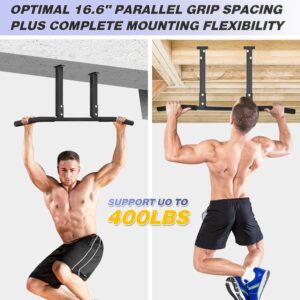 ATENTO Pull Up Bar, Chin Up Bars Ceiling Mount, Workout for Home Gym, Beam, Crossfit – Heavy-Duty, Foam Grip, Easy installation