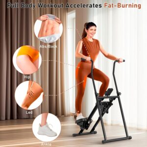 Stair Stepper for Home,Stair Climber Foldable,Large Pedal Vertical Climber Machine for Full-Body Workout,Steppers for Exercise at Home with 300LBS Loading Capacity