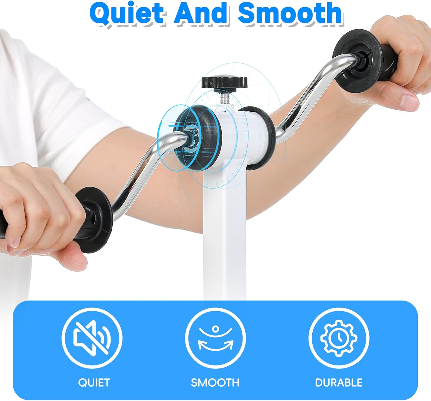 Arm Bike for Physical Therapy | Portable Rehabilitation Exerciser for Arm and Shoulder Workout, Home Fitness Equipment for Seniors with Strong Suction - Image 4
