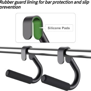 SELEWARE Multifunctional Grip Gym Handles Robust Steel Tubing Netural Grip Pullup Handle Attachments For Pull-up Bars Barbells Resistance Bands Workout Handles Covered w/Comfy Foam 1 Pair