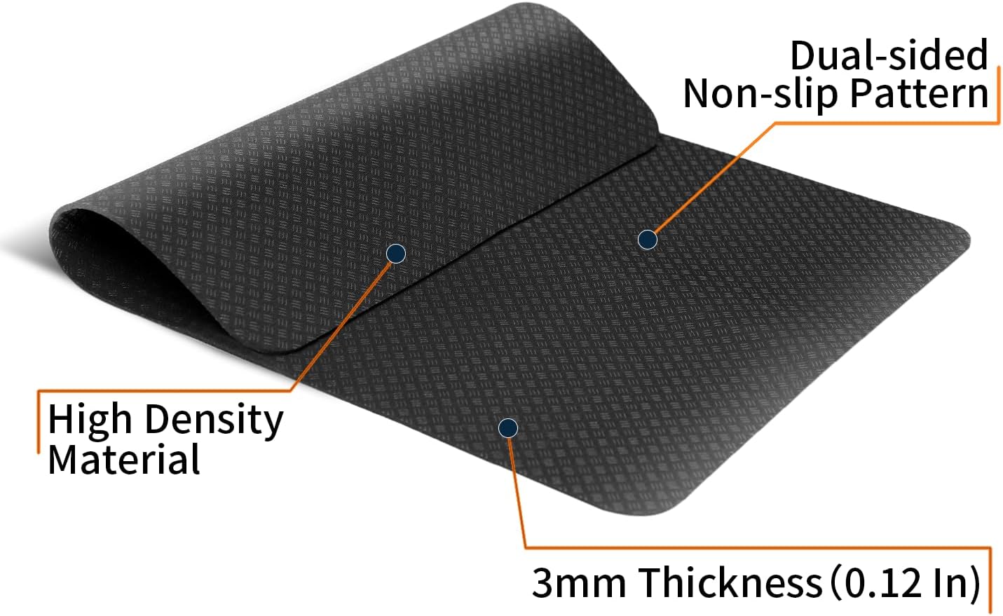 Double Non-Slip Workout Mat for Ellipse Leg Exerciser, 23.6" × 17" 0.12-0.2" Thick Ellipse Machine Mat, Exercise Mats for Under Desk Ellipticals - Image 7
