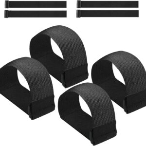 4 Pack Leg Exerciser Under Desk Elliptical Trainer Traction Straps,Electric Ellipse Equipment Pedal Band for Seniors to Secure & Stability Foot Accessories