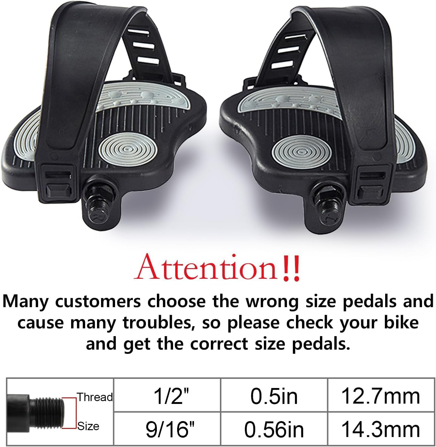 Exercise Bike Pedals with Straps for Peloton Bike, Spin Cycling Bike, Indoor Exercycle Bike, Stationary Recumbent Bicycle Replacement Parts - Image 6