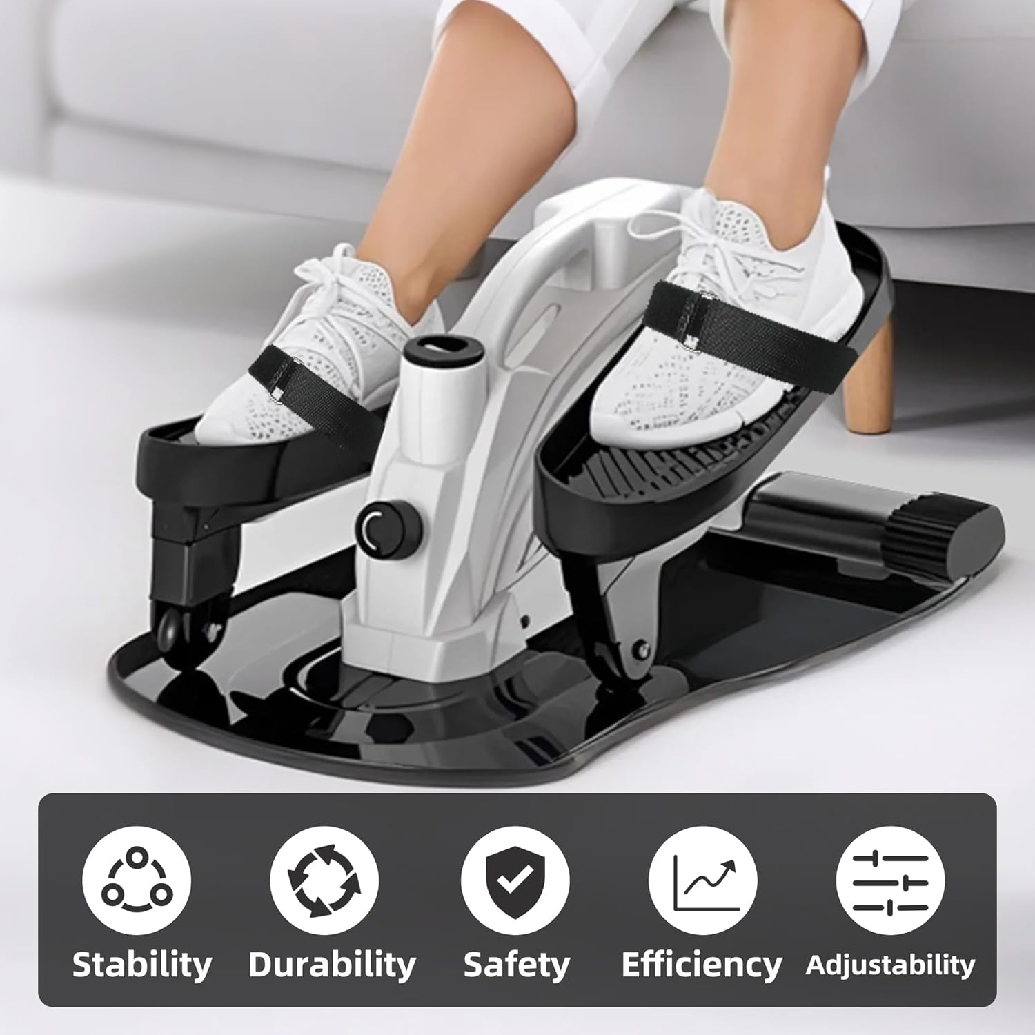 Ellipse Leg Exerciser Machine Pedal Straps 4-Pack - Leg Strap for Under Desk Elliptical Machine, Non-Slip Durable Pedal Straps for Seniors Home Fitness & Physical Therapy - Image 7