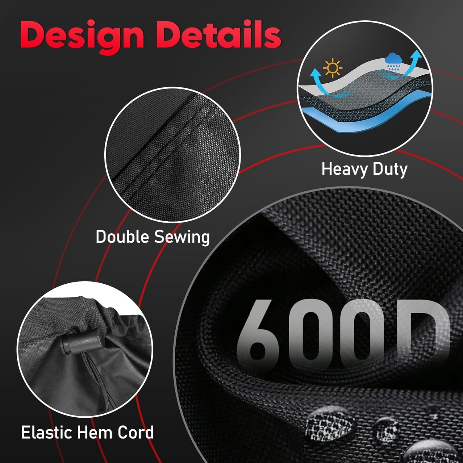 Zettum Treadmill Cover - 600D Treadmill Dust Cover Waterproof, Gym Equipment Running Machine Covers with Windproof Drawstring, Exercise Workout Equipment Protective for Home Indoor Outdoor - Image 4