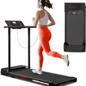 AoraPulse Treadmills for Home, 3.0HP Portable Small Compact Running Treadmill with 12 Preset Programs LED Display, Desk Treadmill for Office with 320 LBS Capacity