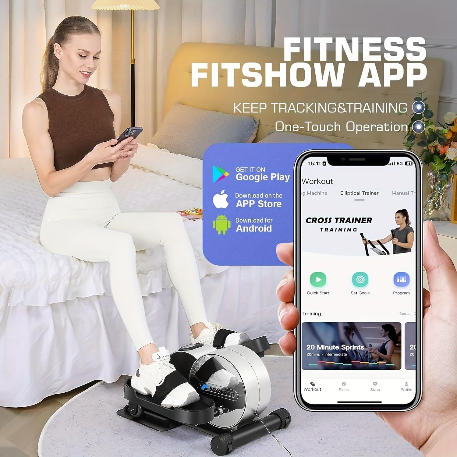 ANCHEER Under Desk Elliptical Machine Transform Your Life - High-End, Portable, Mini Leg Exerciser While Sitting. Perfect for Seniors, No Noise. Ideal Gift for Family As Seen on TV - Image 4