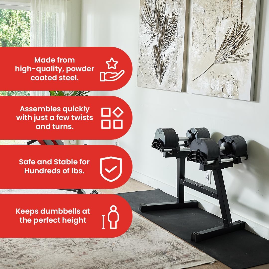 FF Finer Form Nuobell Adjustable Dumbbell Rack & Stand for Nuobell Adjustable Dumbbell Set – Safe, Convenient, and Prevents Accidents. Dumbbell Rack Only, No Weights Included - Image 4
