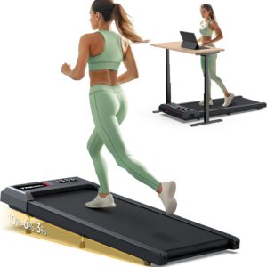 Walking Pad with 10% Incline, Walking Pad Treadmill for Home and Office, Portable Under Desk Treadmills 320/265 lbs Capacity, APP & Remote Control