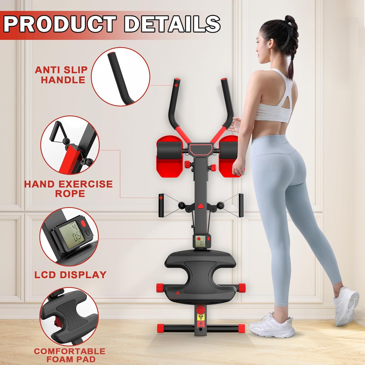 Magnetic Rowing Machine for Home | Adjustable 8-Speed Booster | Burn Fat & Sculpt Muscles | Supports Up to 265 LBS | Phone/Tablet-Ready Design - Image 6