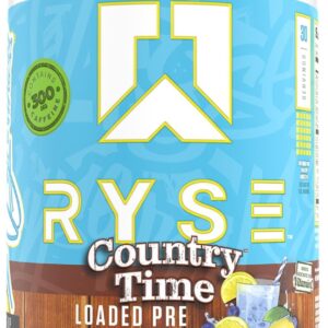 RYSE Loaded Pre Workout Powder – Country Time Blueberry Lemonade – Daily Pre-Workout for Men & Women with 300mg Caffeine, Beta Alanine, and Citrulline for Pump, Focus, and Energy – 30 Servings