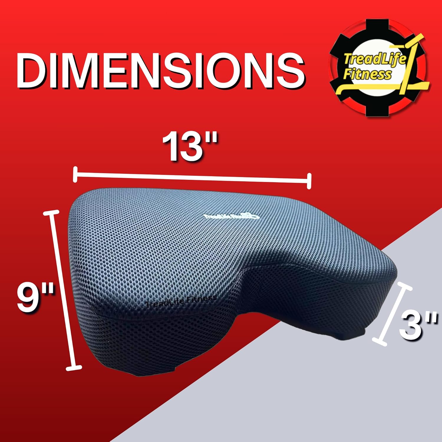 TreadLife Fitness Universal Rowing Machine Seat Cushion | Designed for Concept 2 Rowing Machines, Compatible with All Rowers | Extra Thick 3" Memory Foam with Adjustable Strap Black - Image 3