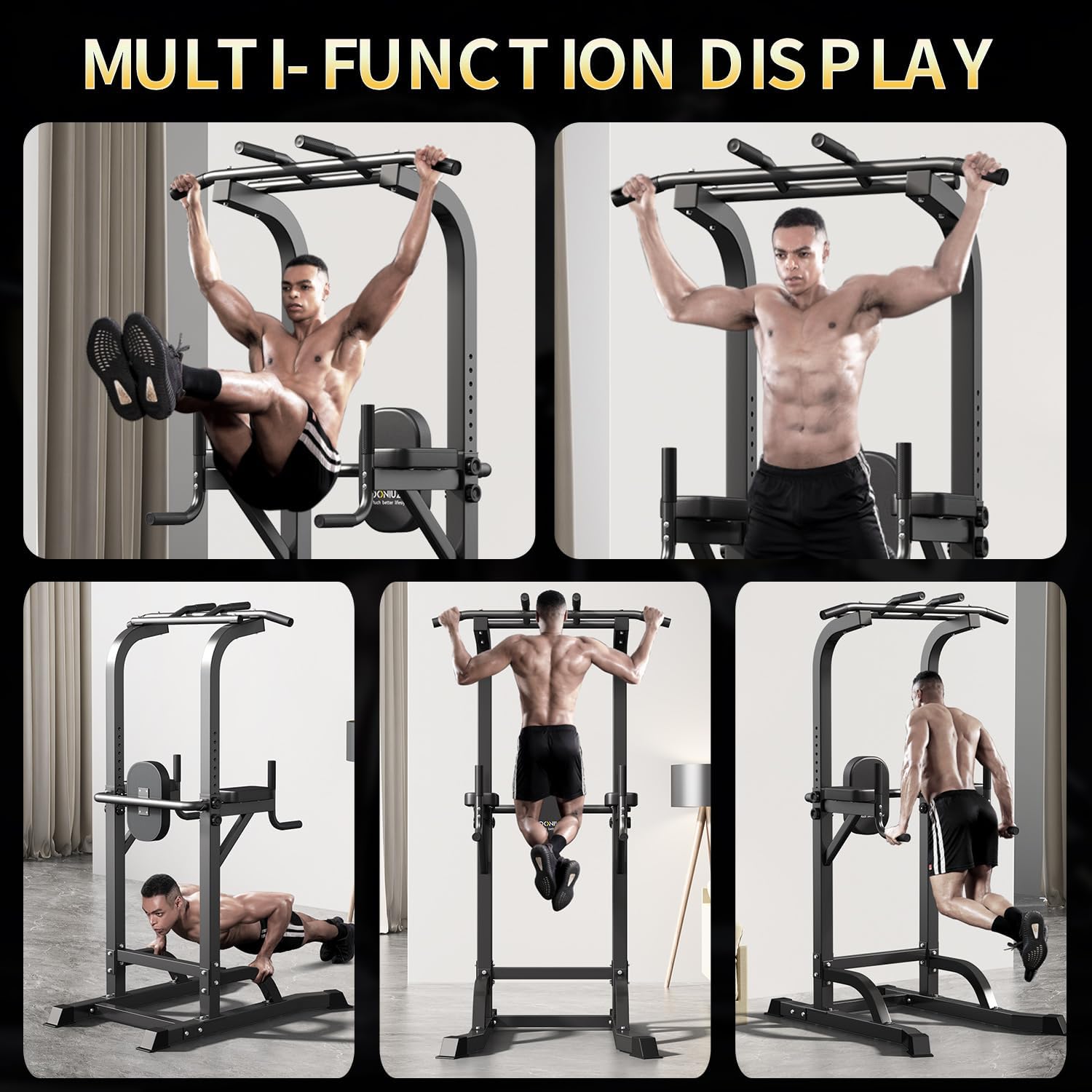 Power Tower Pull Up Bar and Dip Station, Multi-Function Home Gym, Strength Training Fitness Equipment, Height Adjustable - Image 5