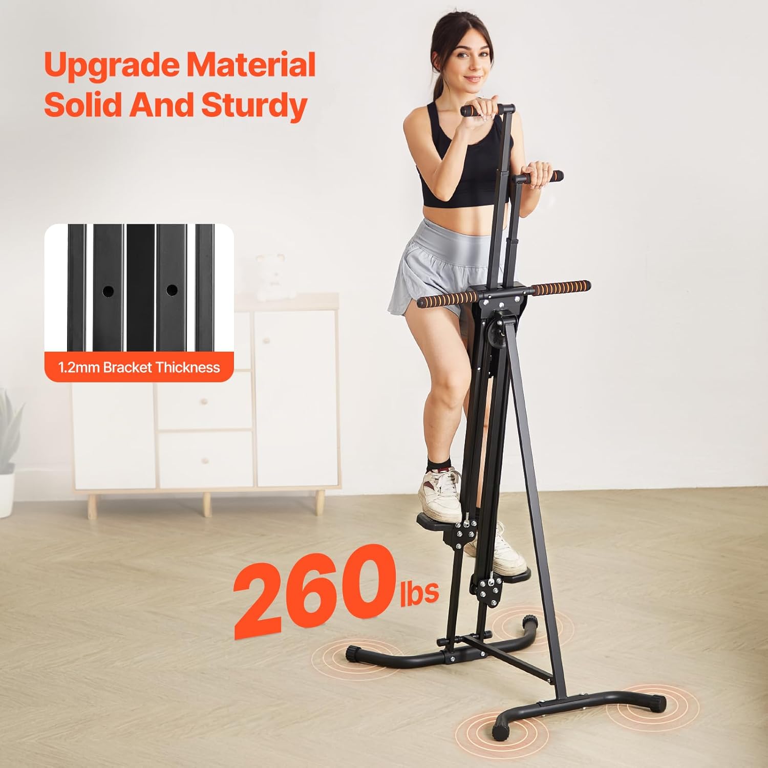 VEVOR Stair Stepper,Mini Stepper for Exercise at Home, Hydraulic Fitness Twist Stepper with Resistance Bands, Full Body Workout Cardio Equipment - Image 4