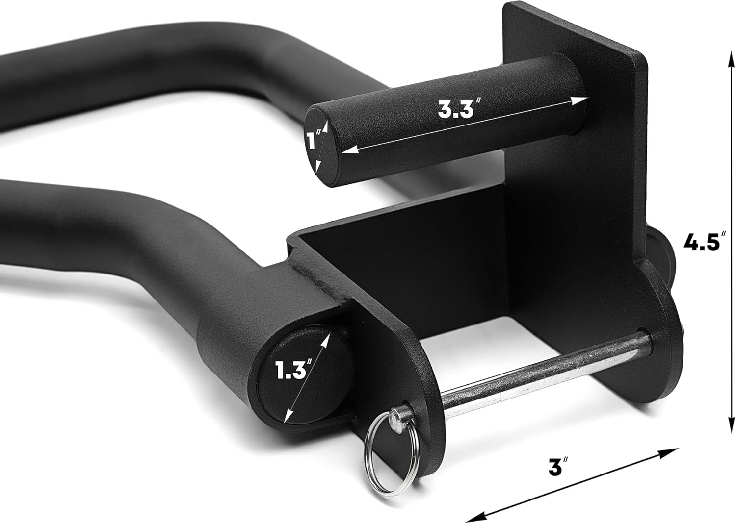 AmStaff Fitness Dip Bar Attachment for Squat & Power Rack – Compatible for 2x2" - 2.5x2.5" - 3x3" Inches Tube with 1-Inch Hole Racks – (Pair) - Image 5