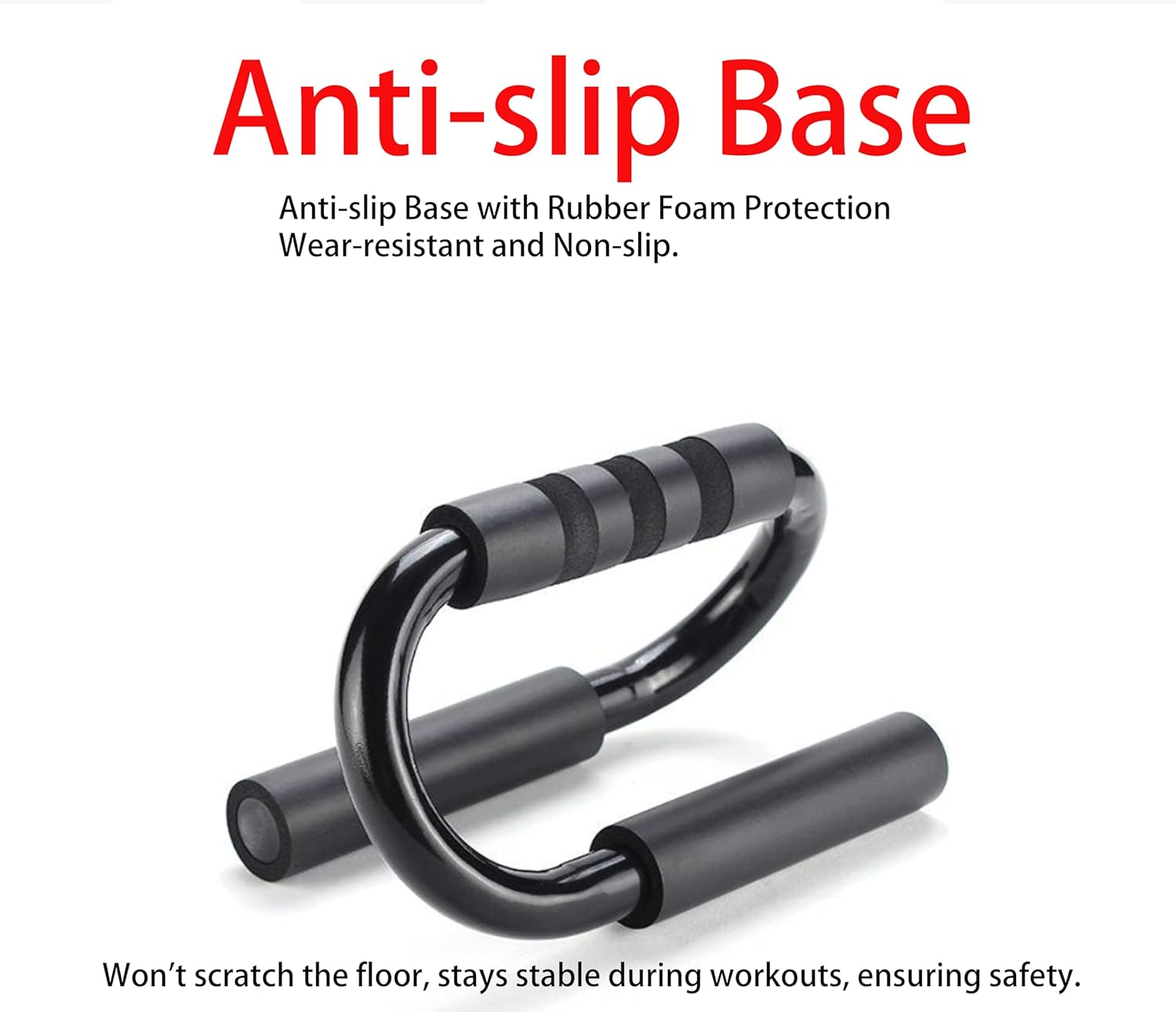 Push Up Bars, Push-up Handles, Set Of 2 Extra Thick Non Slip Foam Grip, Unique Sturdy Structure Push Up Stands, Perfect Strength Training Home Gym Push Up Handles For Floor - Image 3