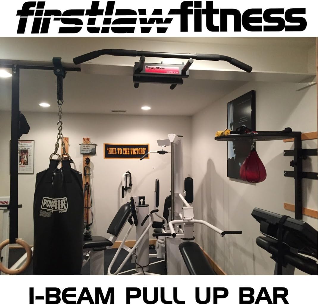 600 LBS Weight Limit - I-Beam Pull Up Bar - Long Bar with Bent Ends - Durable Rubber Grips - RED Label - Made in The USA! - Image 5
