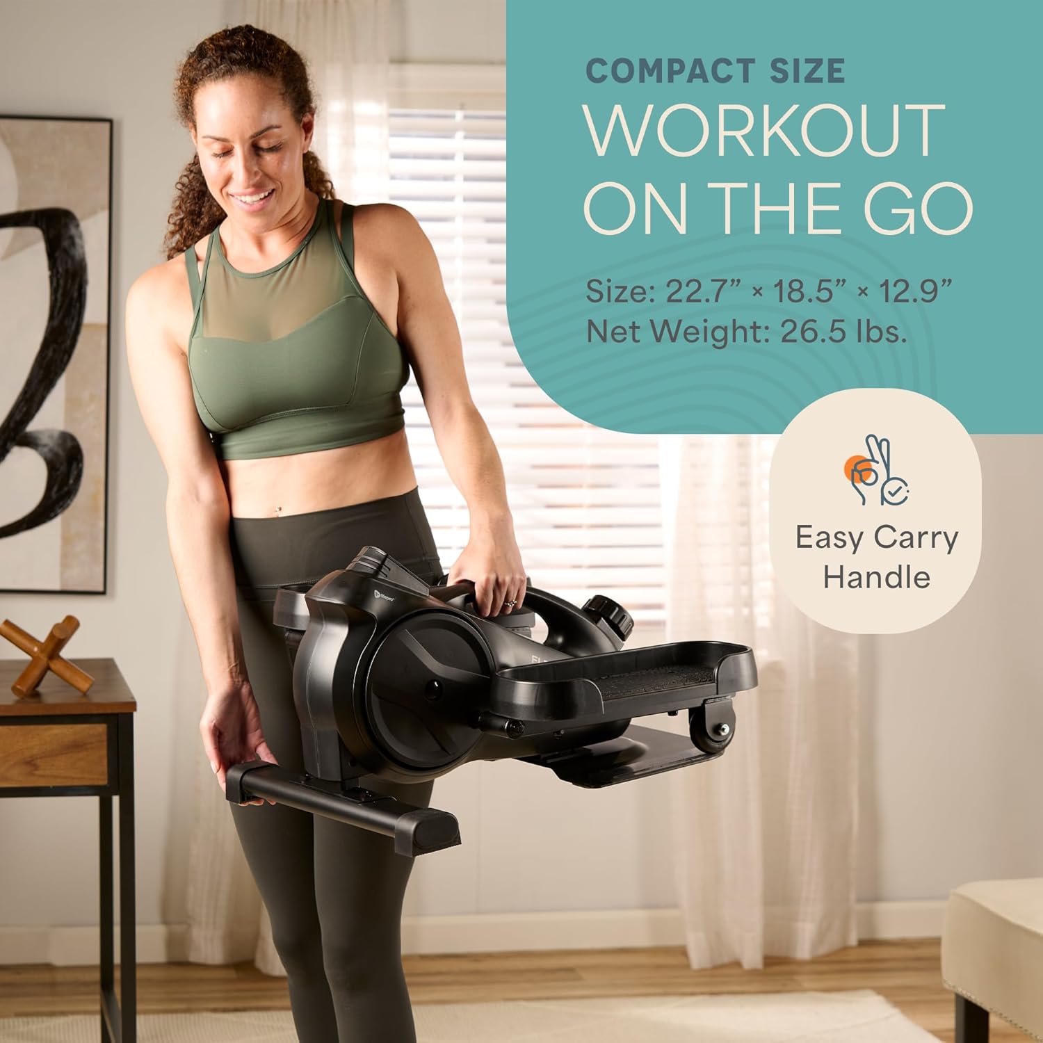Lifepro Under Desk Elliptical Exercise Machine with or without Red Light, Seated Pedal Exerciser for Seniors & Adults, Quiet Elliptical Machine for Home or Office, Portable Leg Exerciser While Sitting - Image 8