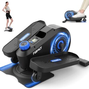 FUNMILY Under Desk Elliptical, Desk Bike Pedal Exerciser, Fully Assembled Leg Exerciser 2 in 1 Seated Standing Elliptical, Ultra-Quiet Mini Elliptical Machines for Home Office Use