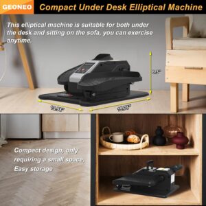 Under Desk Elliptical Machine, Electric Ellipse Leg Exerciser for Senior, Quiet & Portable Seated Pedal Exerciser with Remote Control, Manual & Auto Mode, 12 Adjustable Speeds