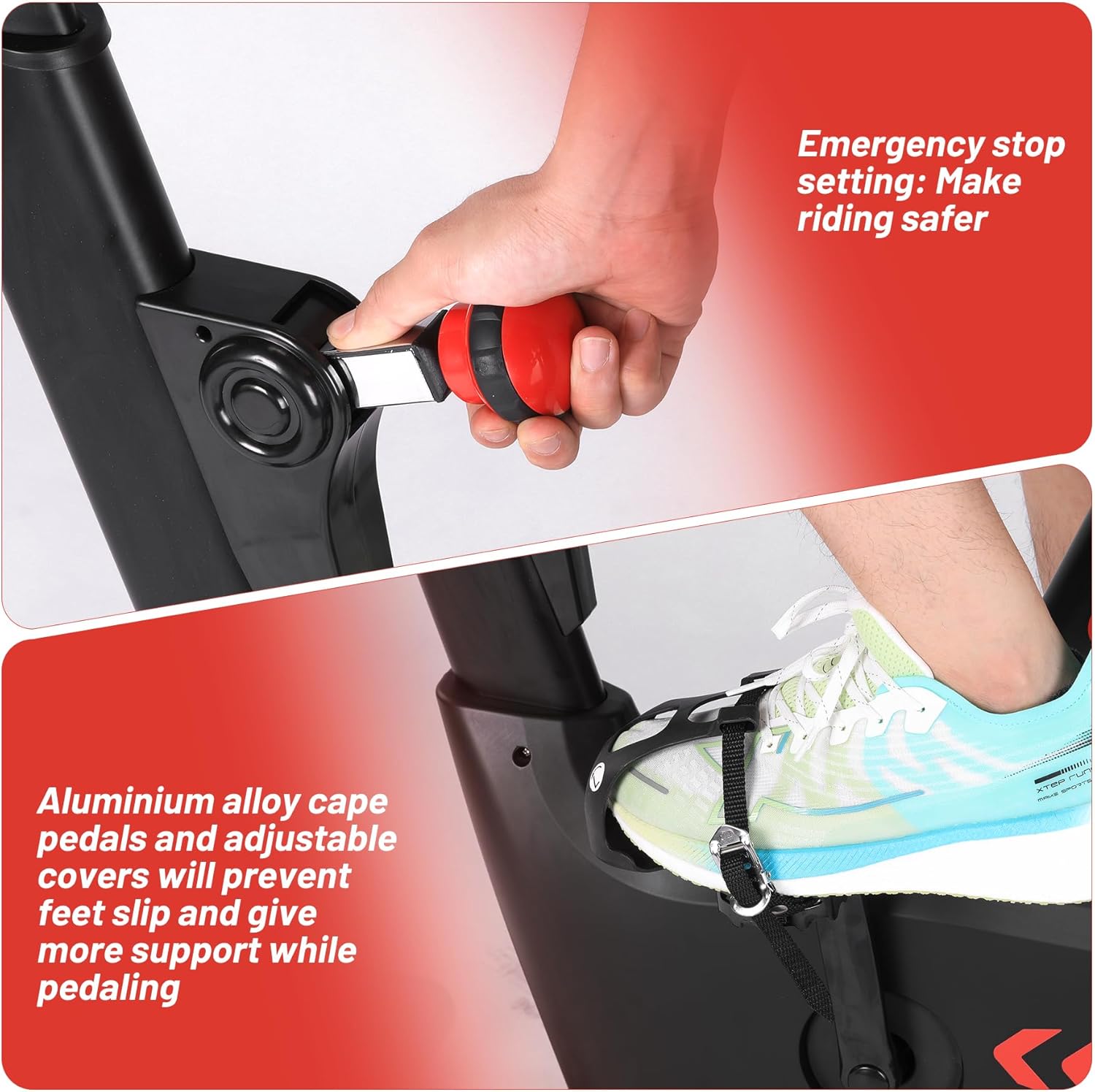 Stationary Bike with Shuttle Smart Knob,Exercise Bike for Home,Spin Bike with Heavy Flywheel,Electromagnetic Control Indoor Cycling Bike with App,Cycle Bike with Seat Cushion - Image 6